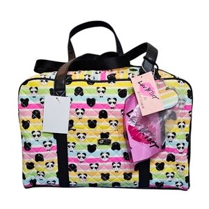 Luv Betsey by Betsey Johnson Panda Striped Weekender Duffel Bag